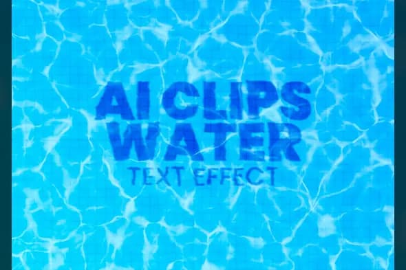 Pool Ripple Underwater Text Effect