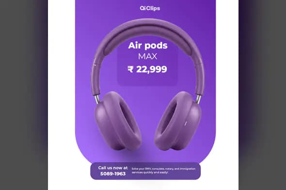 Stylish AirPods Max Promotion Template