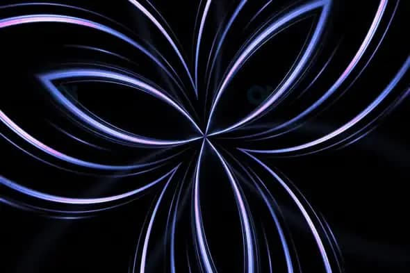 Abstract Glowing Floral Star Pattern - Futuristic Motion Graphic