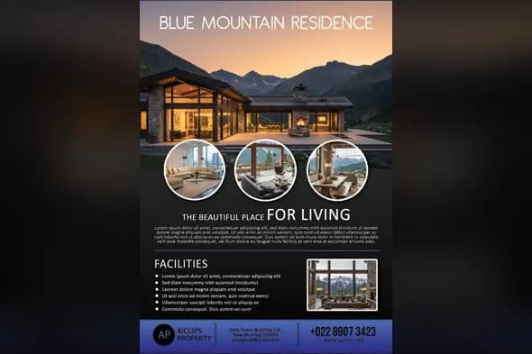 Luxury Mountain Residence Real Estate Template Design