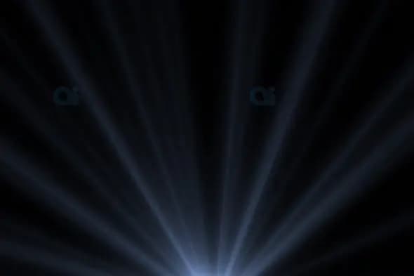Radiant Light Beams from Bottom Center - Dynamic Spotlight Effect