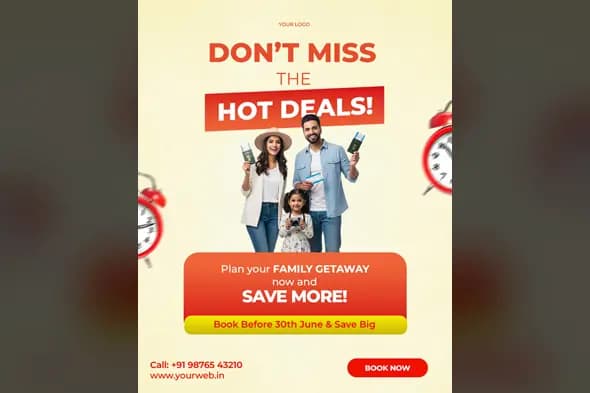 Family Vacation Deals Ad Template