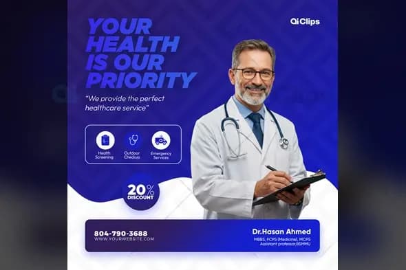Professional Healthcare Services Social Media Template