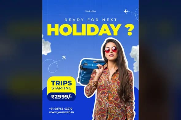 Vibrant Holiday Tour Ad Template
