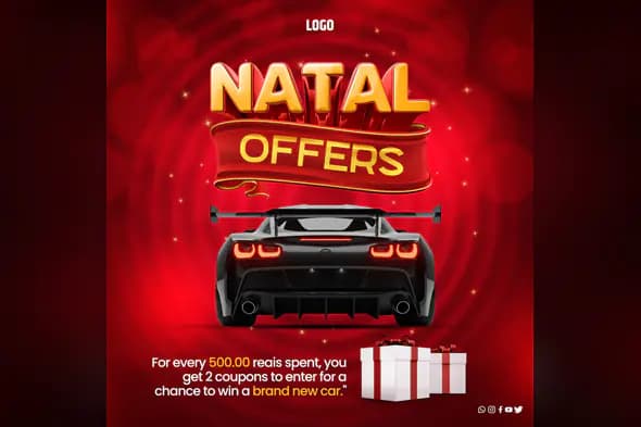 Christmas Car Giveaway Promotion Template