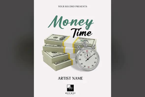 Enhanced Money Time Album Cover Template