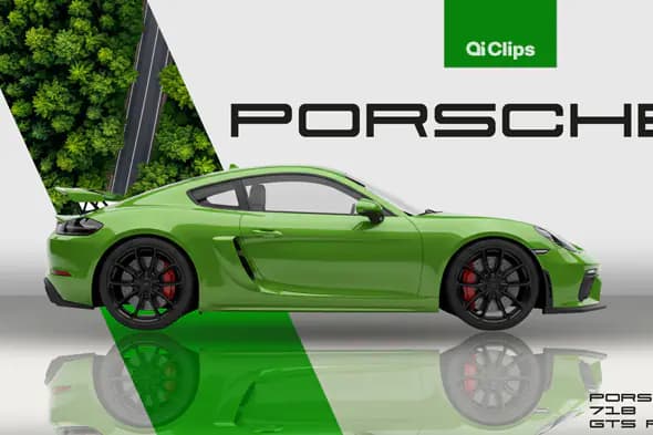 Sleek Porsche 718 GTS RS Promo Template