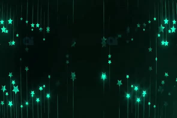Falling Glowing Stars and Light Trails - Magical Night Sky Motion Graphic