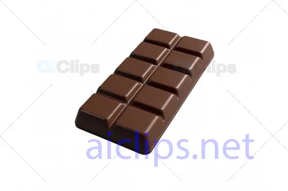 Dark Chocolate Bar 3D Model