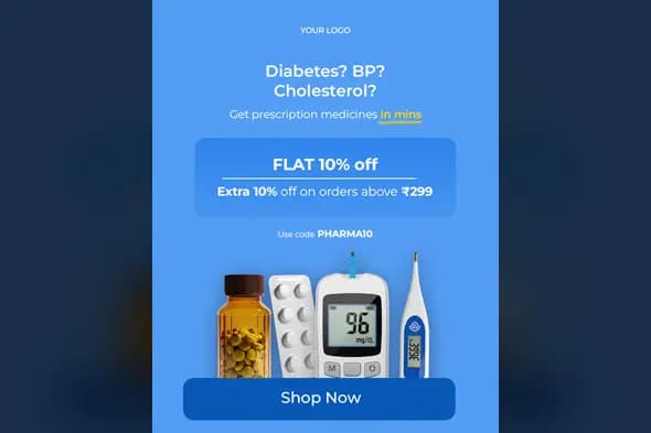 Online Pharmacy Discount Ad Template