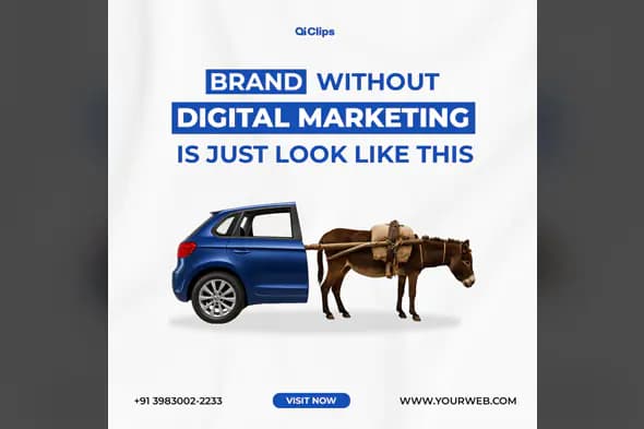 Digital Marketing Contrast Ad Template