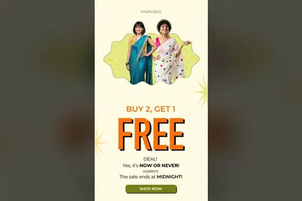Vibrant Saree Sale Story Template