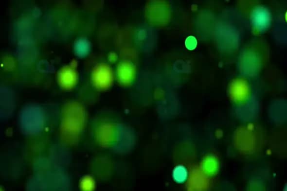 Vibrant Green Bokeh Motion Background