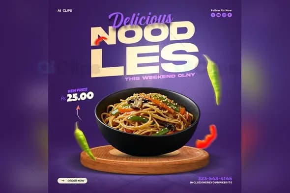 Noodles Promo PSD Template