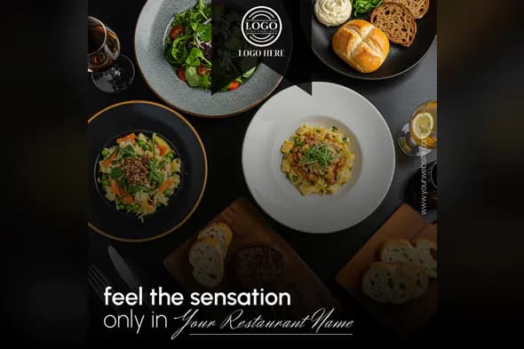 Gourmet Restaurant Social Media Template