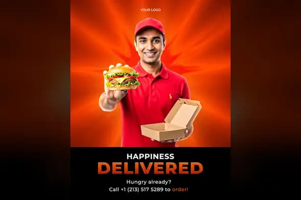 Food Delivery Advertisement Template