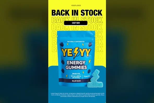 Vibrant Supplement Product Ad Template