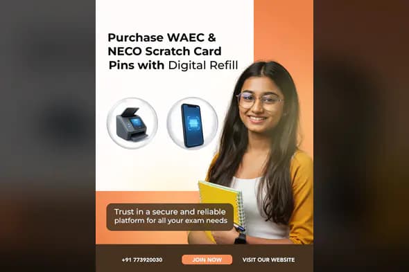 Enhanced Digital Exam Refill Service Ad Template