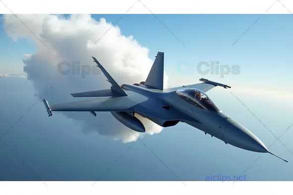 Fighter Jet in Flight – High-Speed Aerial Military Aircraft