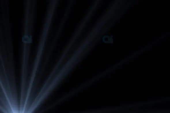 Radiant Light Beams from Lower Left - Cinematic Spotlight Effect