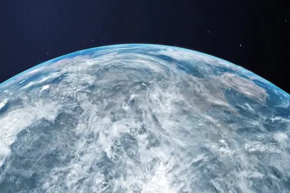 Ultra Close-Up Earth from Space - Atmospheric View