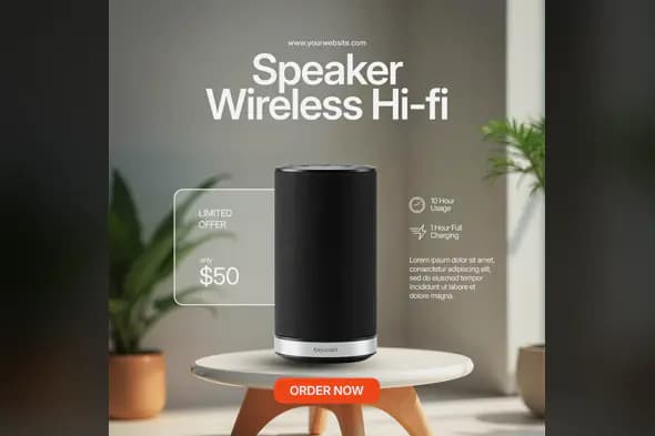 Wireless Speaker Promotion Template