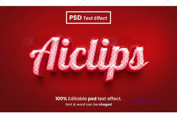 Polka Dot Text Effect PSD