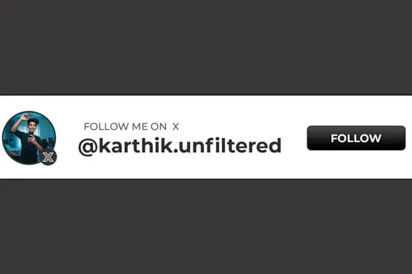 Dark Theme Twitter X Follow Template