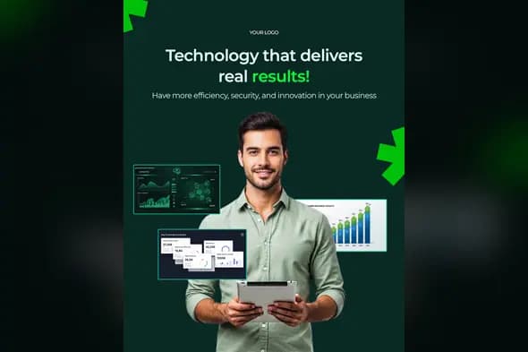 Corporate Technology & Data Ad Template