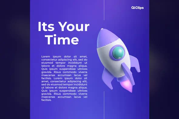 Rocket Launch Social Media Template
