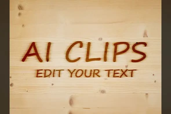 Engraved Wood Text Effect  Realistic Carving Design