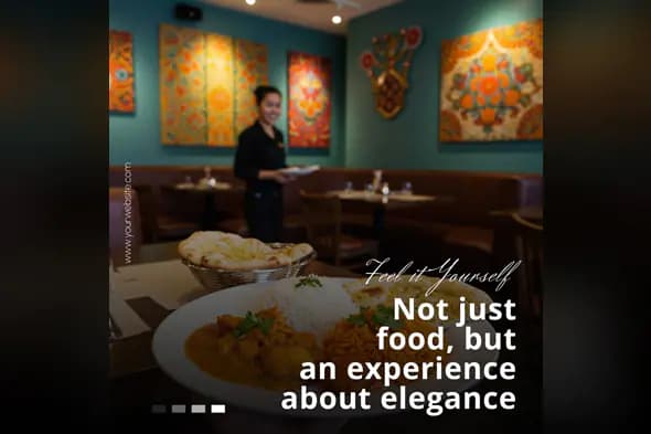 Upscale Indian Restaurant Promotional Template