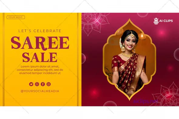 Saree Sale Festival Banner