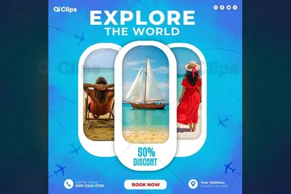 Travel Agency World Exploration Promotion Template