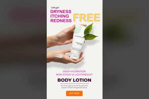 Soothing Body Lotion Ad Template