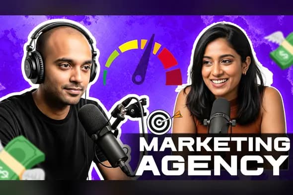 Marketing Agency Podcast Thumbnail Template