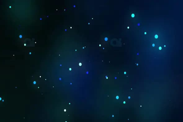 Blue and Teal Floating Particle Overlay