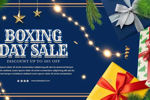 Boxing Day Sale Promotion Banner Template