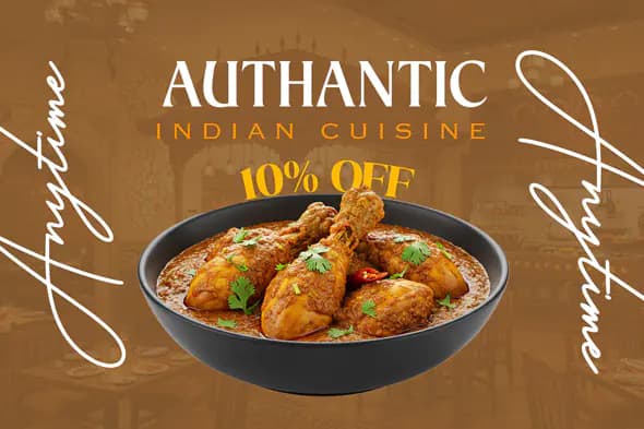 Enhanced Indian Cuisine Discount Promo Template