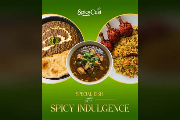 Spicy Indian Cuisine Promotion Template