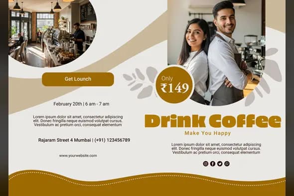 Café Launch Promotional Template