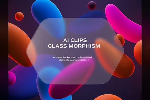 Glass Morphism Abstract Background