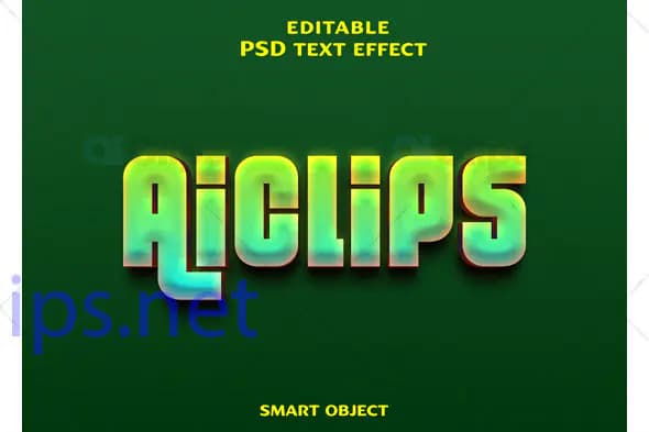 Gradient Glow Text Effect PSD