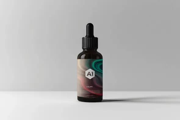 Essential Oil Dropper Bottle Mockup