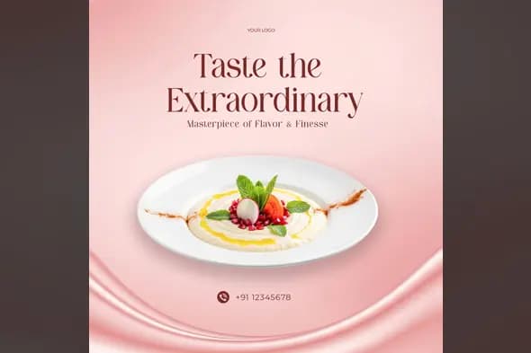 Gourmet Food Social Media Post Template