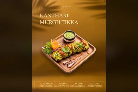 Elegant Indian Food Promotional Template