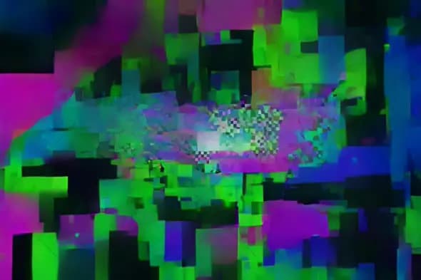 Abstract Glitch Art – Futuristic Digital Breakdown