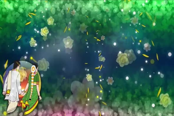 Traditional Indian Wedding Animation with Floral and Petal Background