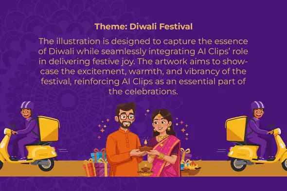 Diwali Festival Celebration Illustration Template