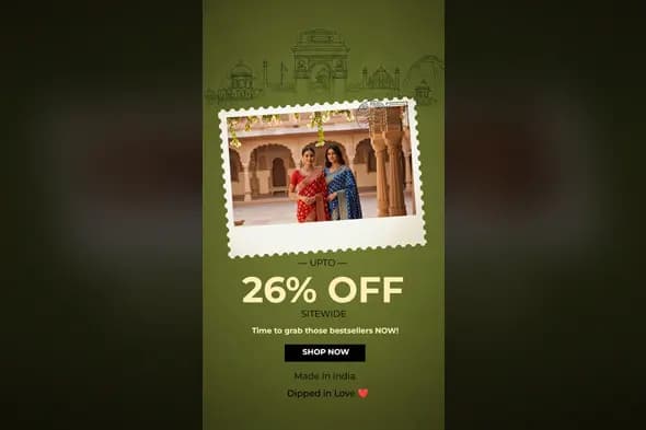Elegant Indian Saree Sale Ad Template